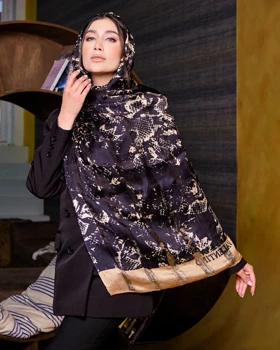 شال ابریشم میله ای ولنتینو 20622