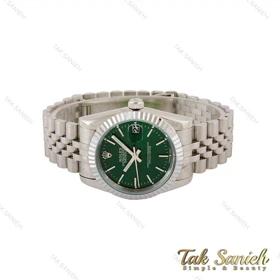 ساعت رولکس دیت جاست مردانه سیلور صفحه سبز Rolex-5237-G