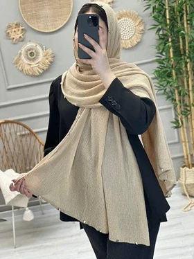 0230- شال پانچ کرم(ایراددار)