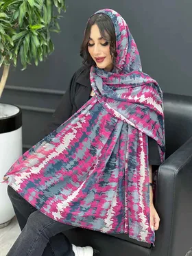 شال آبرنگی حریرنخ