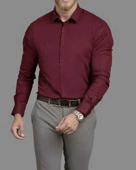 پیراهن دوشین زرشکی مردانه