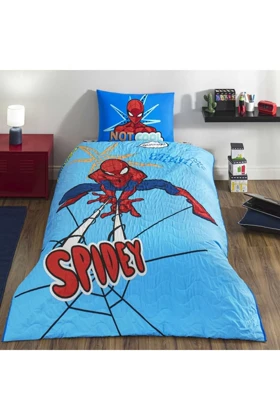 سرویس روتختی یک نفره Taç مدل Spiderman Thwip پنبه - چندرنگ