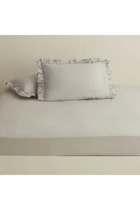 ملحفه یک نفره Karaca Home مدل Basic پنبه‌ای - طوسی