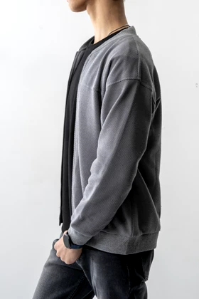 سویشرت زیپ‌دار ژاکارد مردانه