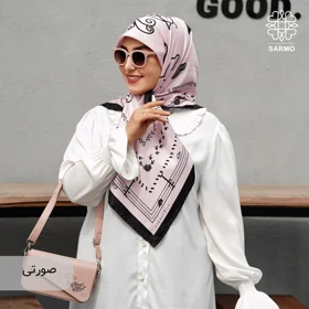 روسری ساتن ابریشم بهارک (صورتی)