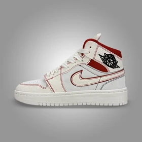 نایک ایر جردن 1 ساق‌دار رد فانتوم (Nike Air Jordan 1 Red Phantom) کد 2341