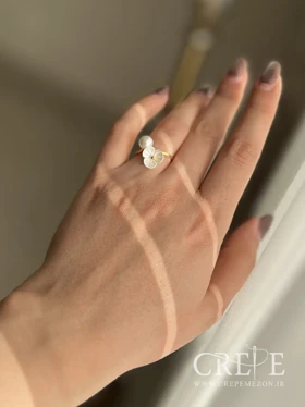 انگشتر مروارید و شکوفه