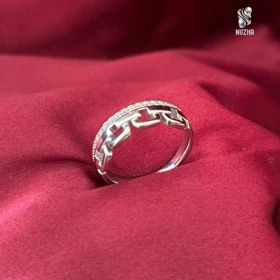 حلقه نقره مردانه کدhm1024