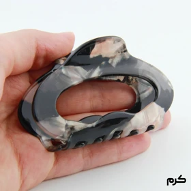 کلیپس دخترانه مدل منحنی آبرنگی بزرگ (کرم)
