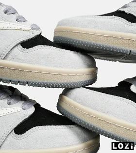 کفش کتانی مردانه کرم مشکی NIKE travis scott