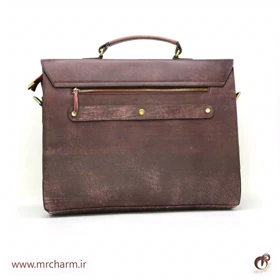 کیف اداری مردانه چرم بافت دار mrch30054