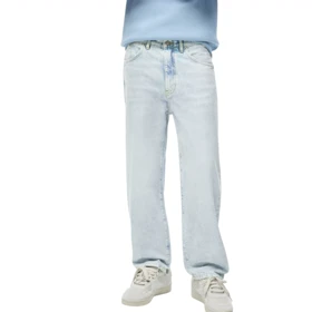 شلوار جین نیم بگ بدون جنسیت pull & bear کد 377