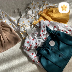 شومیز دامن دخترانه یقه ب مازاراتی 1 تا 8 سال