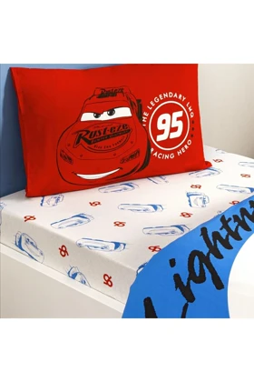 سرویس روتختی یک نفره Taç مدل Disney Cars Mcqueen پنبه - چندرنگ