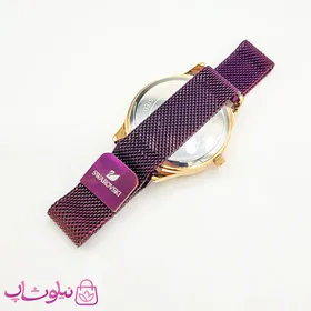 ساعت مچی سواروسکی زنانه موتور ژاپن مدل بنفش