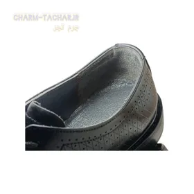 کفش رسمی/روزمره مردانه چرم طبیعی مدل هشترک بندی لیزری