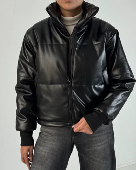 کاپشن چرم کد 130075