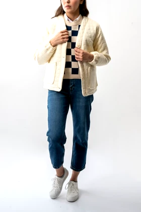 کت یقه هفت جیب‌دار زنانه