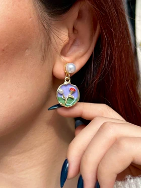 گوشواره مینا کاری Mi1