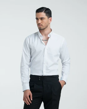ام کی کالکشن پیراهن آستین بلند mk-1081-white