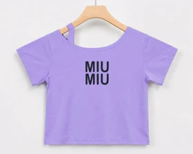 کراپ پنبه زنانه تک بند چاپ MIU