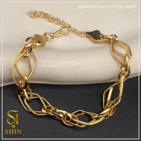 دستبند زنانه استیل دوپیو کد dzd31