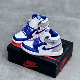 کفش نایک ایر جردن وان ساق‌دار آبی طوسی Nike Air Jordan 1 High Blue Grey