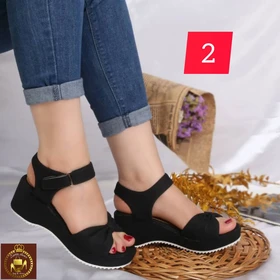 صندل لژدار زنانه مجلسی و تابستانه ابرویی سه خط