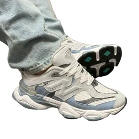 کفش و کتانی مردانه و زنانه چرم طبیعی مدل نیوبالانس 9060 NEW BALANCE رنگ طوسی کد 8976