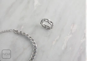 انگشتر استیل کارتیر نقره‌ای