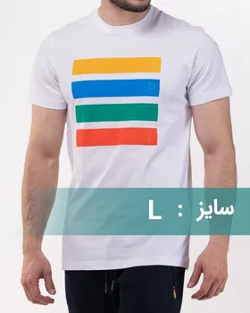 تیشرت نخی طرح دار 4 خط