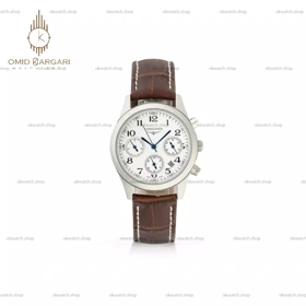 ساعت مچی لونژین فول دیت بند چرمی Longines