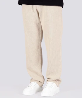 شلوار کنفی بگ و کمر کش کرم 1010