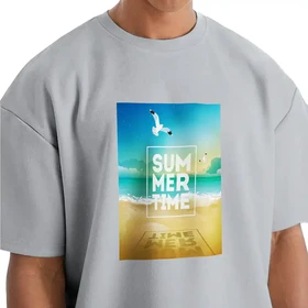 تیشرت اورسایز مردانه Summer 1991 مدل TS1974 G