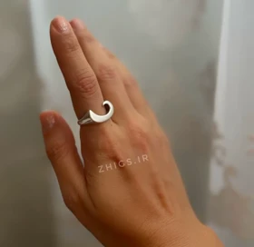 انگشتر مینیمال نقره مدل موج