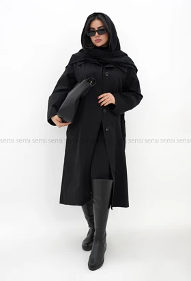 بارانی جلو دکمه آستر دار کد1004809