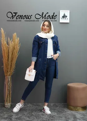 کت جین آبی کاربنی بهاره