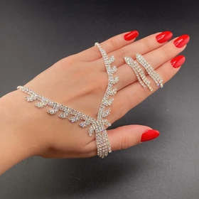 نیم ست جواهری نگین‌دار jz10017 گالری موژان حیدری