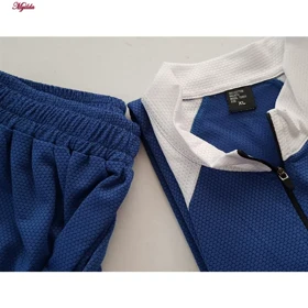 ست تیشرت آستین کوتاه و شلوارک ورزشی مردانه رنگ آبی مدل 5374-806