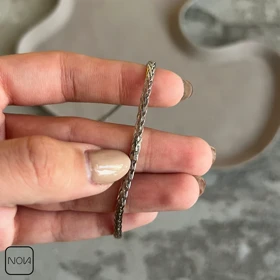 دستبند نقره مردانه کد 0353222