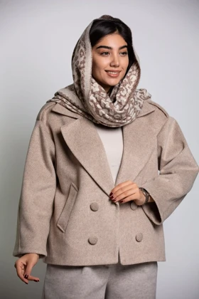 کت زنانه فوتر کجراه 4 دکمه نما