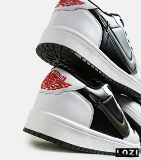 کفش کتانی مردانه و زنانه سفید مشکی NIKE jordan 1