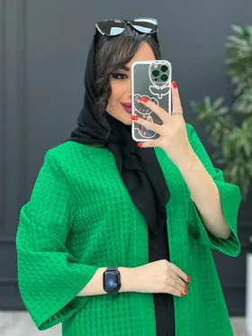مانتو حصیری یقه گرد