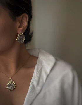 ست گردنبند و گشواره سکه