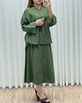 شمیز و دامن لینن روسی 7444