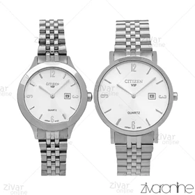 ست ساعت سیتیزن تمام نقره ای 107111