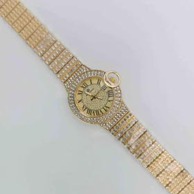 ساعت مچی زنانه مجلسی ریلانس Riluns نگین‌دار با موتور کوارتز