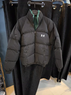 کاپشن لش باکسی دو رو مشکی سبز / فوق‌العاده ضخیم و گرماژ بالا اورجینال دیلم