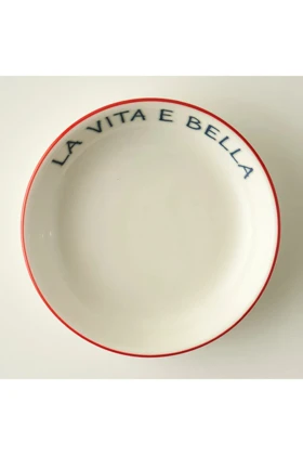 کاسه سرو بزرگ Bella Maison مدل Line چینی - قرمز