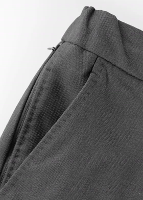 شلوار پارچه ای جاگر کمر کش ذغالی